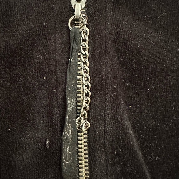 Vintage Y2K Juicy Couture S French Terry Black Zip Up Hoodie Jacket - Picture 8 of 11